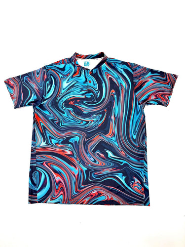 Ink Spill Henley Polo Henley Polo Greater Half